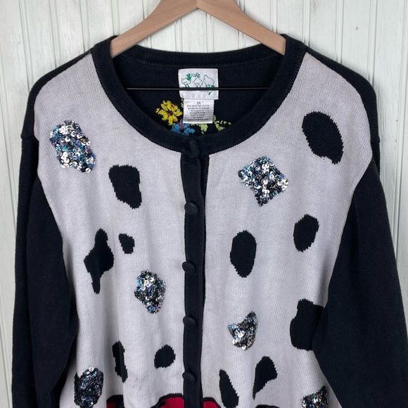 Vintage Quacker Factory Knit Sweater Size 3X Cow Farm Theme Cottagecore Grandma - Picture 3 of 11